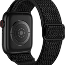 Lerobo Nylon Stretchy Solo Loop Watch Band, Compatible with Apple Watch Series 1-10, SE, Ultra 38/40/41/42/44/45mm/46mm/49mm, Adjustable Replacement Strap for Women Men
