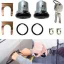 New Lockcraft Black Door Lock Cylinder for Chevrolet Truck / C10 1965-1987