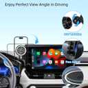 PZK Car Phone Holder for Toyota RAV4 2019-2025 Hybrid LE/XLE/Premium Accessories 7/8-Inch Screen Magnetic 15W Fast Wireless Charger Car Phone Mount 360° Rotation Not Affect Vent (Not Fit 9/10.5 inch)