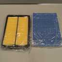 Cabin & Engine Air Filter Fit for Nissan Rogue 2.5L (2014-20), Rogue 2.0L Hybrid (2017-19), Rogue Sport 2.0L (2017-22), Qashqai 2.0L (2017-23) Activated Carbon Filter Replace#CF11854 CA11858