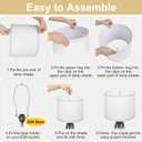 Lampshades Set of 2 for Table Lamps, Floor Lamps, Fabric White Lamp Shades 11.6" Top x 12.6" Bottom x 9.8" High, Drum Lampshades(Spider Fitter), Medium Lamp Shades Replacement, Easy Assembly Required