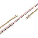 Bag Genuine Leather Chain Shoulder Straps Adjustable,Purse Straps Replacement Crossbody for Handbags(Pink-G)