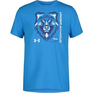 Under Armour Boys' Outdoor Short Sleeve T-Shirt, Crewneck (Small, Blue Circuit Bear)