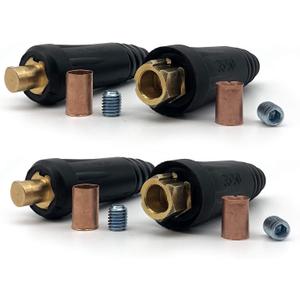 RX WELD Welding Cable Quick Connector Pair DINSE-Style (200Amp-300Amp (#4-#1) 35-50 SQ-MM 2-set)