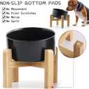 Petygooing Black Raised/Elevated 15Slanted Ceramic Dog Bowl for Small Breeds,Tilted Anti Slip Pet Feeding Bowl,Food Water Dish with Stand for Cats and Small Dogs Puppy 13.5 OZ (5.1In /1.7 Cups)