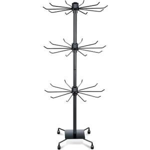 3 Tier Spinner Display Rack Retail Display Stand Metal Rotating Display Rack for Jewelry Keyring Socking HatsToys