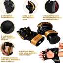 MoneyFyte Crown MMA Gloves for Men & Women Martial Arts Punching Bag Gloves, UFC Grappling Fighting & Kickboxing Gloves Pre-Curved Half Finger Boxing Sparring Glove