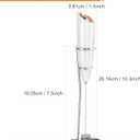 SIMPLETASTE Milk Frother Handheld Electric Foam Maker, Drink Mixer with Stainless Steel Whisk for Cappuccino, Bulletproof Coffee, Latte, White, with Stand, Battery Operated