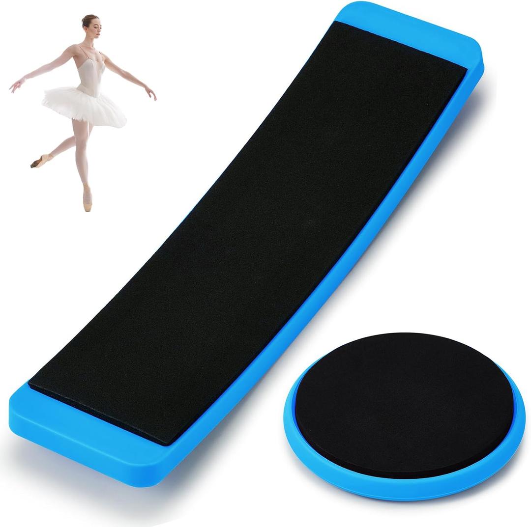 2 Pcs Portable Turning Board Figure Ice Skating Spinner for Ballet Dancers Ice Skaters Gymnasts Cheerleaders Training Improving Balance Pirouette Equipment
