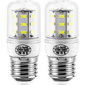 Refrigerator Light Bulb,Appliance Bulb 5304511738/ Light Bulb Kei D34l E26/E27 3.5W 5000K (85V-265V White Light) Compatible for Frigid-aire Ken-More Refrigerator Led Light Bulb-2Packs