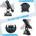 PLUSINNO 2 in 1 Fishing Rod Holders for Boat, Kayak Fishing Rod Holder, Fishing Pole Holders for Track Mount / Deck Mount, Fishing Gear with Fishing Rod Protective Strap, Fishing Accessories & Gifts