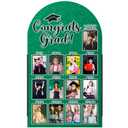 CroBlissful 27 x 16 Inch Graduation Photo Board Picture Frames Wall Decor Collage Display Green Felt Board for 4 x 3 Inch Photo DIY Picture Holder 2026 Graduation Party Decorations