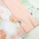 HonestBaby Baby 3 Pack Sleevelss Ruffle Shoulder Tops 100% Organic Cotton for Baby Girls (5T, White Peach Blossom Floral)