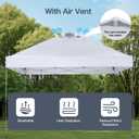 10x10 Canopy Replacement Top with Air Vent, Pop Up Canopy Replacement for Straight Leg Canopy Tent, Canopy Replacement Cover UV Resistant Waterproof for Garden Patio Camping (Top Only)(Silvery White)