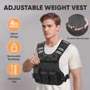 APEXUP Adjustable Weighted Vest, 20-32lb Vest with 6 Ironsand Weights and Large Pocket, Weight Vest for Men Women Strength Training, Running, Walking (20-32lb, Black)