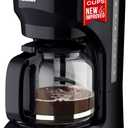 Mueller 12-Cup Drip Coffee Maker - Borosilicate Carafe, Auto-Off, Reusable Filter, Anti-Drip, Keep-Warm Function, Clear Water Level Window Coffee Machine, Kitchen Essentials & Accessories (Black)