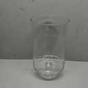 CYS EXCEL Glass Hurricane Pillar Candle Holder (H:13.5" W:8") | Multiple Size Choices Short Stem Candle Centerpieces | Stemmed Glass Cylinder Candle Vase
