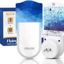 Fly Trap Indoor, Bug Catcher, Fruit Fly Traps for Indoors, Blue Light Bug Killer Plug in, Attracts Mosquito, Fly, Moth, Sticky Glue Gnat Trap - Flying Insect Trap Home (1 Device + 6 Refills), Set of 2