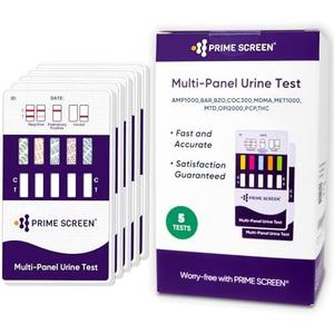 Prime Screen [20 Pack] 10 Panel Urine Drug Test Kit - Testing Instantly for THC (Marijuana), BZO (Benzos), MET (Meth), PCP (Phencyclidine), MTD, AMP, BAR, COC, OPI, MDMA - WDOA-3104
