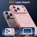 Magnetic for iPhone 17 Pro Case, [Matte Solid Color] [Full Camera Protection] Protective Case for iPhone 17 Pro - Pink