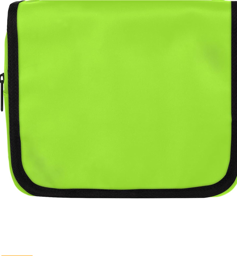 Fluorescent Green Travel Toiletry Bag Multifunction Cosmetic Make Up Bags Hanging Makeup Shower Bag Organizer for Women Girls Men Trip Toiletries Gym Travel Essentials Gifts