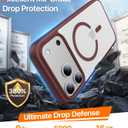 Magnetic for iPhone 17 Pro Max Case,[Anti-Slip][Compatible with MagSafe][Military Grade Drop Protection] Shockproof Protective Translucent Phone Case for iPhone 17 Pro Max Case,Wine Red