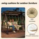 5" Thick Waterproof Porch Swing Cushion 40 x 40 in 3 Seater Replacement Outdoor Swing Cushions with Back Support Patio Swing Cushion for Outdoor Bench Furniture