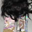 Black Wig with Bangs for Women Long Black Wavy Wigs, 26 Inch Natural Black Wigs Natural Looking Heat Resistant Synthetic Wig for Daily Party Use