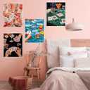 4 Pack Square Diamond Art Kits for Adults Diamond Painting Kit for Beginner | Cute Pink 5D DIY Diamond Dots Full Drill Crafts for Gem Art Dot Art for Adults Home Wall Decor for Teens Boys Girls 12x16 in