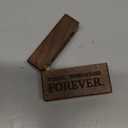 Wooden Engagement Ring Box Small Slim Flat Ring Case for Proposal,Wedding (Today Tomorrow Forever)