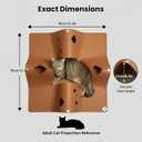 Interactive Cat Tunnel Mat for Indoor Cats, 4-Way Felt Cat Cave with Hanging Ball, Foldable Kitty Play Mat and Hideout, Pet Enrichment Toy for Kittens, Rabbits, Small Pets