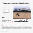 EU Plug 9 in 1 Record Player Bluetooth 3 Speed Turntable Built in Speakers AM FM Radio CD Cassette USB SD Playback Remote Control