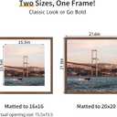 YESKAY 20x20 Picture Frame 3 Pack - Brown Poster Frame Display Pictures 16x16 with Mat or 20 x 20 Without Mat for Wall Hanging Horizontal and Vertical