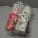 36 PCS Christmas Disposable Coffee Cups, 16 OZ Christmas Winter Party Paper Cups with Lids and Sleeves, To Go Coffee Cups for Hot and Cold Drinks, Winter Xmas Party Supplies Decorations