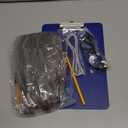 Maiteenly 5 Pcs Halloween Monster Costumes Accessories Include Grey Flame Wig Cat Eyeglasses Pearl Eyeglass Chain Pencil and Plastic Clipboard for Women Cos