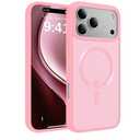 Magnetic for iPhone 17 Pro Case, [Anti-Slip] [Military-Grade Drop Protection] [Camera Protection] Skin-Friendly Slim Matte Shockproof Protective for iPhone 17 Pro Phone Case, Pink