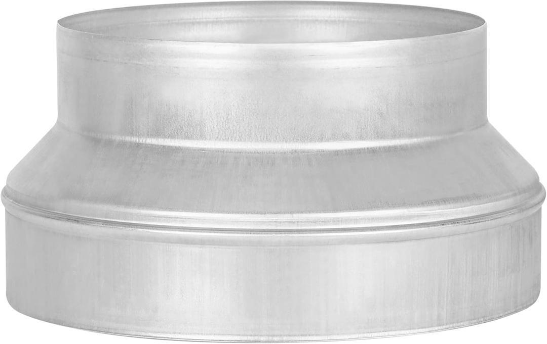 Duct Reducter 10 to 8 Air Ducting Reducer Increaser Air Duct Adapter or Round Metal Pipe Reducer for Bathroom Kitchen Ventilation Systems (Silver)