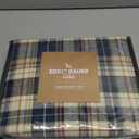 Eddie Bauer - Twin Duvet Cover Set, Reversible Bedding with Matching Sham, Plaid Bedding Set (Port Gamble Blue, Twin)
