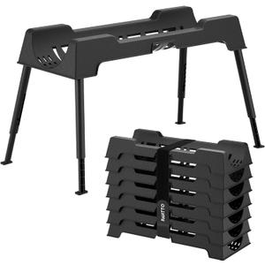 RV Sewer Hose Support, 15FT Heavy-Duty Camper Waste Hose Holder with 7 Foldable Sections, Adjustable & Stable Waste Drainage Support with Strap, Stackable & Weather-Resistant (Patent Pending)