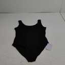 MANGOPOP Women's Tank Top Bodysuit Scoop Neck Sleeveless Body suit Sexy Backless Ribbed Tops, Black, X-Large