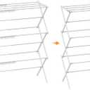 Drying Rack Clothing,Clothes Drying Rack Foldable, Laundry Drying Rack Collapsible, Small Dry Rack for Baby Clothes,Towels Bibs, Socks, Clothes Airer for Indoor & Outdoor Use-Black (FoldingRack, White)