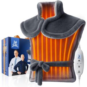 BOB AND BRAD Heating Pad for Back Pain Relief, FSA Edge-Weighted Electric Heat Pad for Neck HSA Eligible, Shoulders &Full Body Relief, Fast Heating, ETL Certified, Gift for Women Men Family 24"x34"