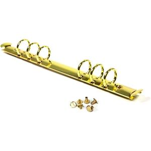 1Pcs Metal A5 Notebook 20mm 6-Hole Ring Binder Mechanisms Replacement Kit for Binder Planners Loose Leaf Binding Spines Combs for Personal Organizers Planners,Golden
