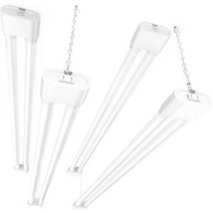 Ensenior 2 Pack Linkable Led Shop Light 4ft for Garage, 4400 High Lumens, 36W Equivalent 280W, 5000K Daylight, 48 Inch Utility Surface or Hanging Mount Fixtures, White, ETL Certified