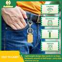 10 x A-Z Stainless Steel Letter Keychain - Alphabet Initial Key Ring for Men Women, Purse or Car Charm