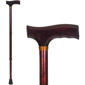 DMI Lightweight Aluminum Adjustable Walking Cane with Derby-Top Handle for Men and Women, 1 Count