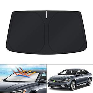KUST Windshield Sun Shade for 2012-2022 Volkswagen VW Passat Accessories Sunshade Sun Visor Protector Foldable Blocks UV Rays Keep Your Car Cooler