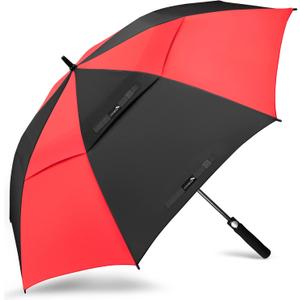 ZOMAKE Automatic Open Extra Large Golf Umbrella 51/54/62/68/72 Inch, Double Canopy Vented Windproof Oversize Stick Umbrellas for Rain