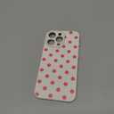 Compatible with iPhone 15 Pro Max Case Cute Polka Dot Phone Case Soft Slim TPU Shockproof Phone Cover Full Camera Protection for Women Girls - Pink