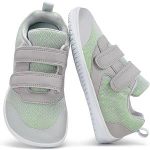 Kids Slip On Barefoot Toddler Boys/Girls Wide Toe Box Sneakers Zero Drop Minimalist Outdoor Activities Walking Running Shoes (Grey)